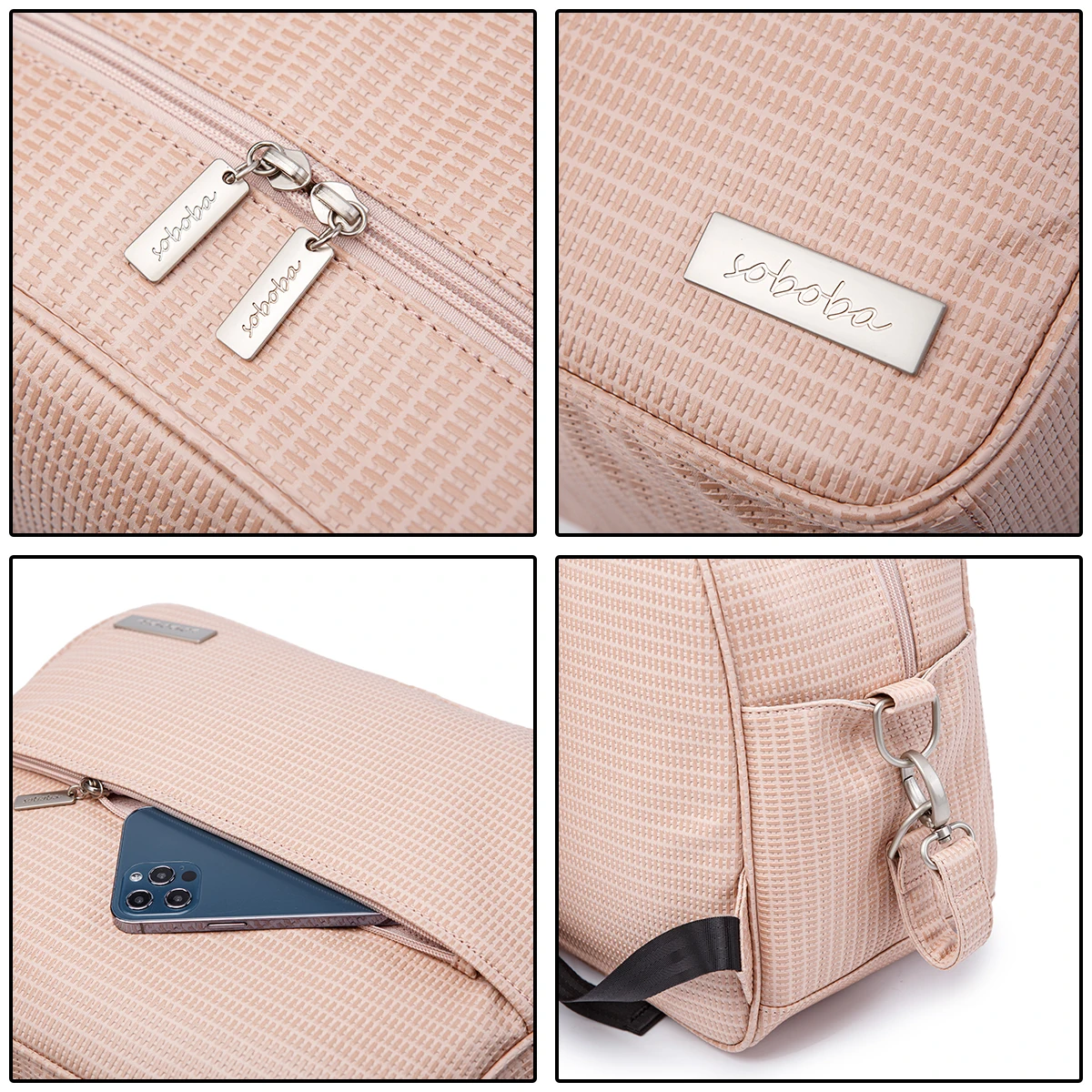 حقائب ظهر أنيقة لحفاضات الأم من سوبوبا، سعة كبيرة، حقيبة حفاضات من القماش البيئي المقاوم للماء لحقيبة الحفاضات العصرية للأم