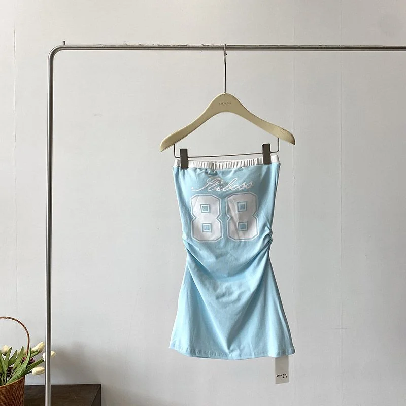 88 blue tube top