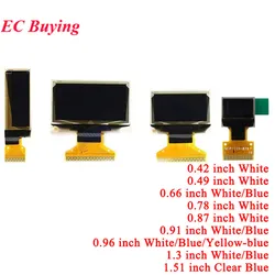 OLED Display LCD 0.42 0.49 0.66 0.78 0.87 0.91 0.96 1.3 1.51 Inch Blue White Screen Module 0.42'' 0.91'' 0.96'' 1.3'' 128x32/64