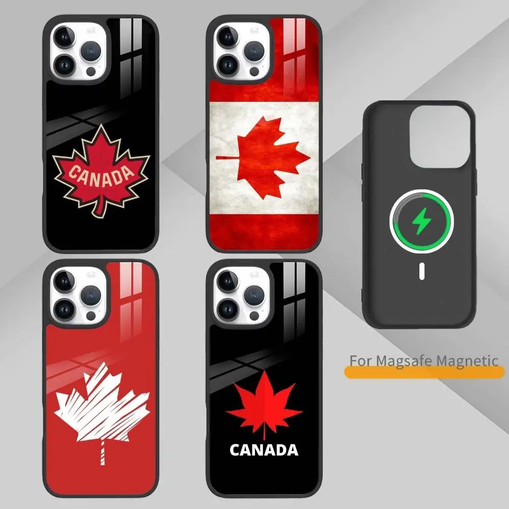 

CANADA Phone Case For iPhone 14,16,15,13,17,12,Plus,Pro,Max Magnetic For Magsafe Frosted Cover