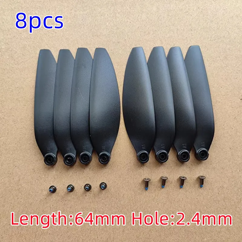 

4 Pair 64MM Propeller Props Blade Replacement For R/C Drone Light Weight Wing Fans Spare Parts Accessory