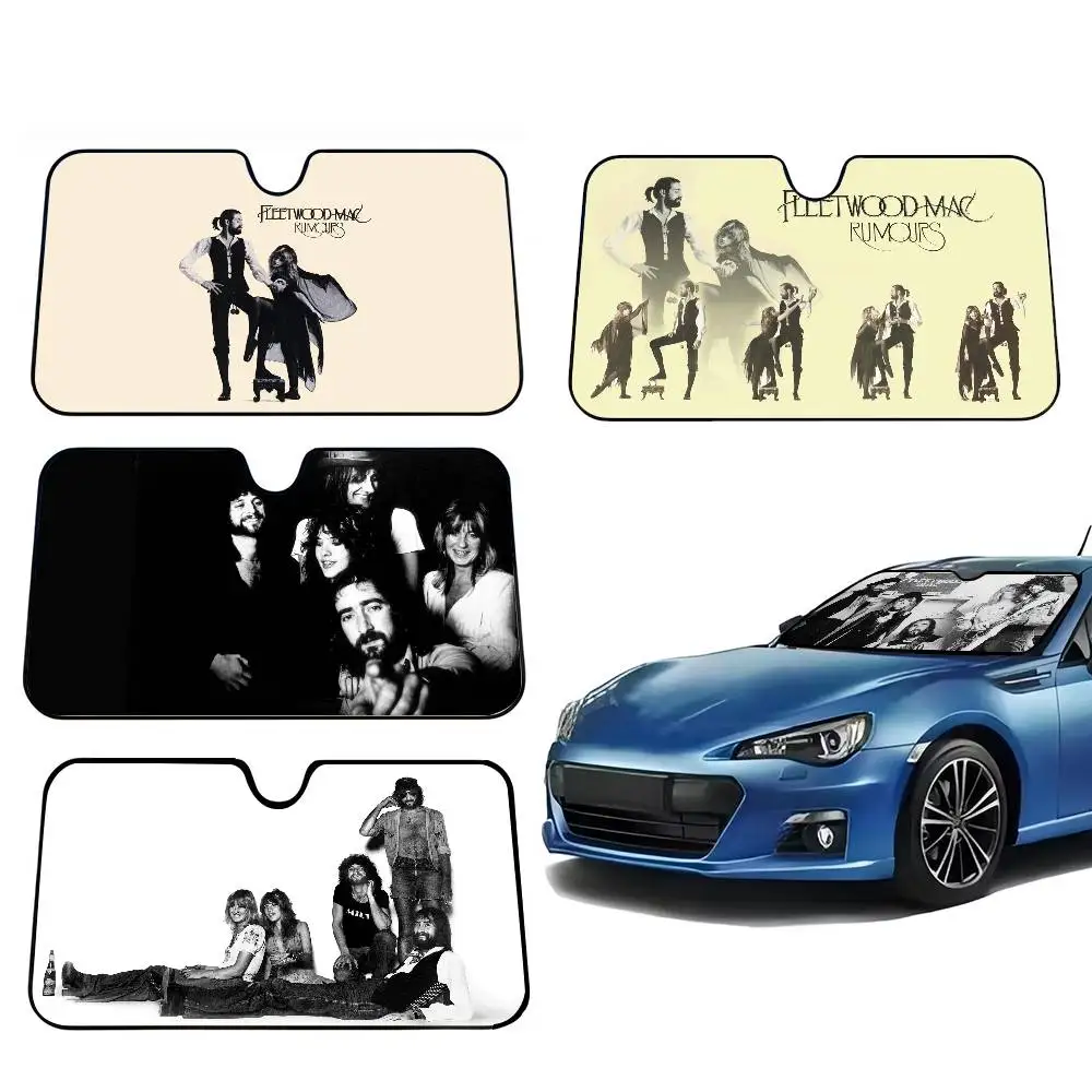

Солнцезащитный экран для лобового стекла автомобиля с изображением рок-группы 70-х годов Fleetwood Mac, накидка на окно автомобиля, автомобильный солнцезащитный козырек, автоаксессуары