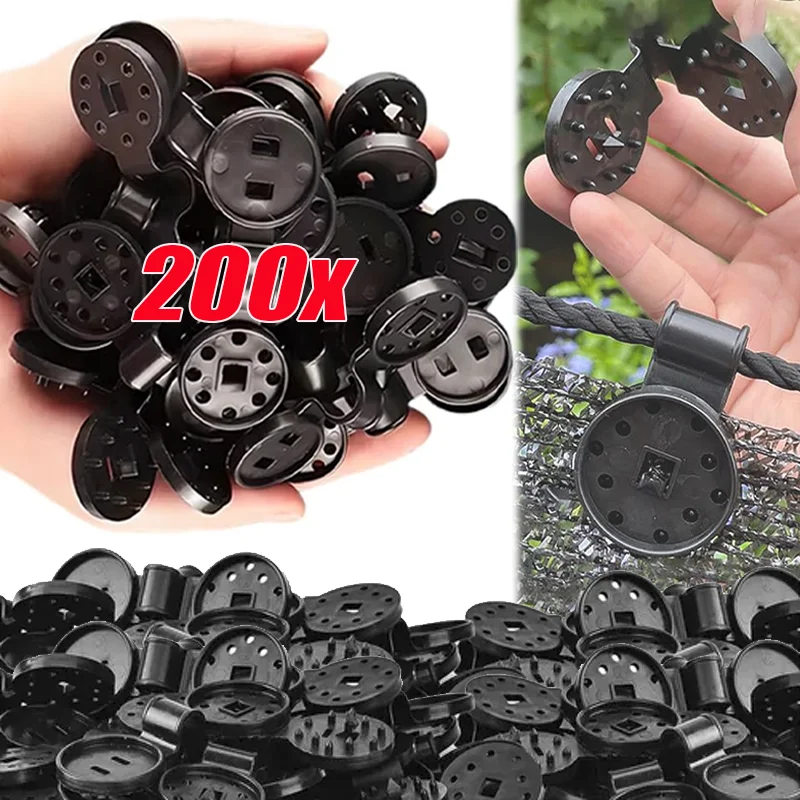 20/200Pcs Awning Cloth Plastic Clips Sun Shade Fabric Fastener Camping Garden Net Fence Fixing Clamps Outdoor Shelter Hooks