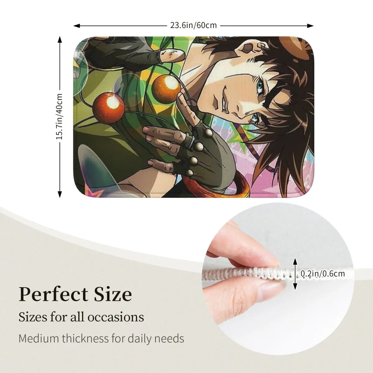 Jojo Bizarre Adventure Joseph Joestar Anime Doormat Entrance Home Floor Mat Anti-slip Carpet Rug for Living room Footpad Mats