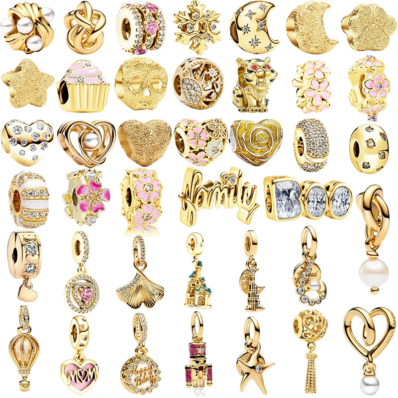 حار بيع إثارة مطلية بالذهب سحر الخرز قلادة صالح الأصلي الأفعى الفضة سوار قلادة الخرز Diy بها بنفسك مجوهرات النساء هدية