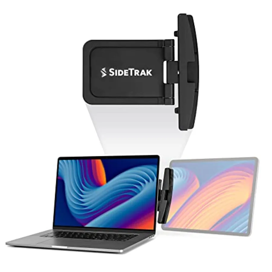 Swivel Tablet Mount for Laptops and Countertops Aluminum Alloy Matte Black 360 Rotation Adjustable Angle Stable Kickstand Holds