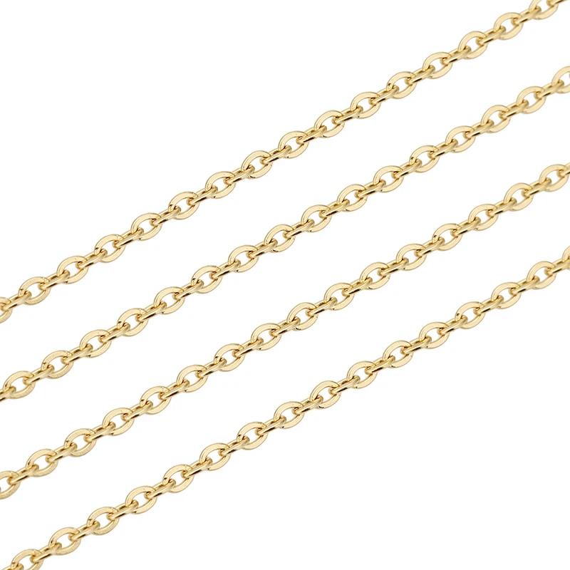 5meters PVD Never Fade Stainless Steel Necklace Chains Bulk Dia 1 1.5 2 2.5mm Bracelets Link Chains Lot for Diy Jewelry Making image 3