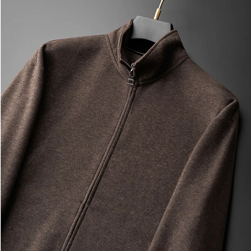 بدلة رياضية كاجوال فضفاضة ناعمة وصديقة للبشرة للخريف والشتاء سميكة ومصقولة في منتصف العمر للرجال #3