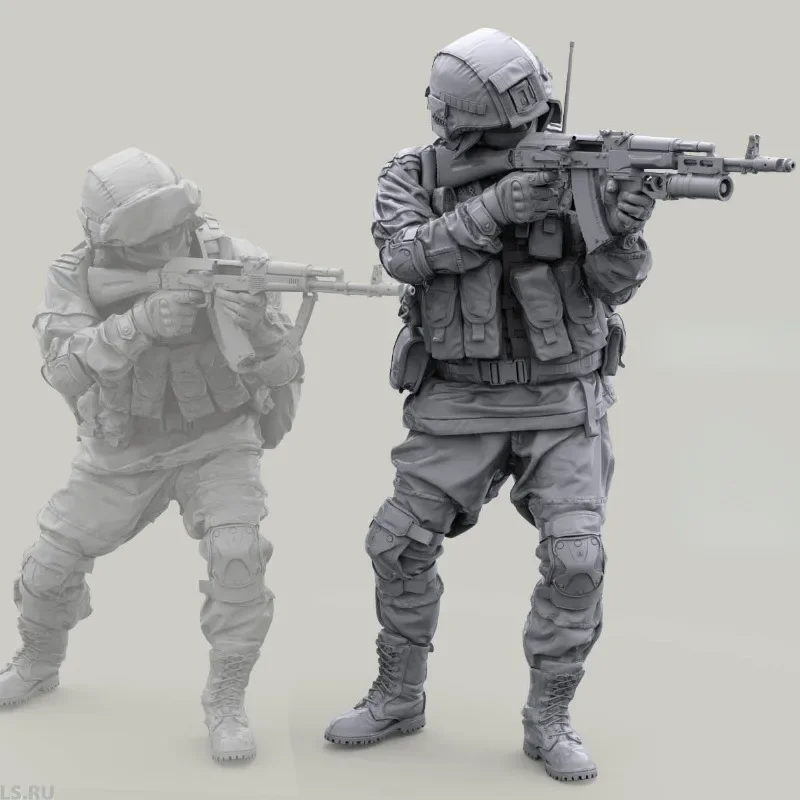 1/35 Scale Resin Figure Model Kit Russian Army Soldier in Modern Infantry Combat Gear System1 Person Unassembled Unpainted 078x