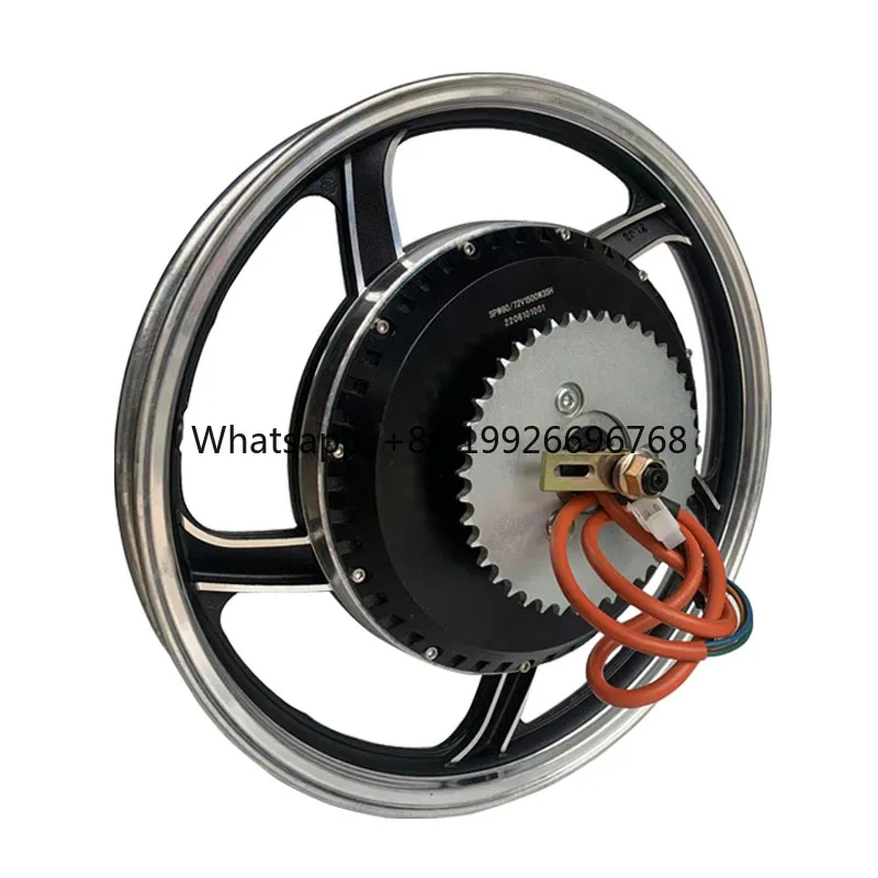 

Customizable 17-Inch DC Brushless Motorcycle Motor 60V/72V/2000W with 428 Sprocket New Condition