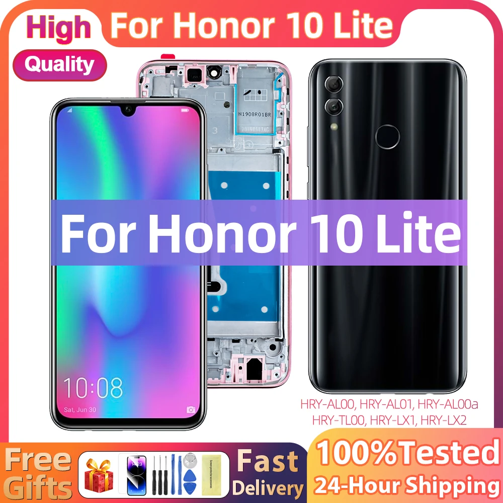

6.21'' For Huawei Honor 10 Lite LCD Display Touch Screen Digitizer Assembly With Frame For Honor 10 Lite HRY-LX1 HRY-LX2 LCD