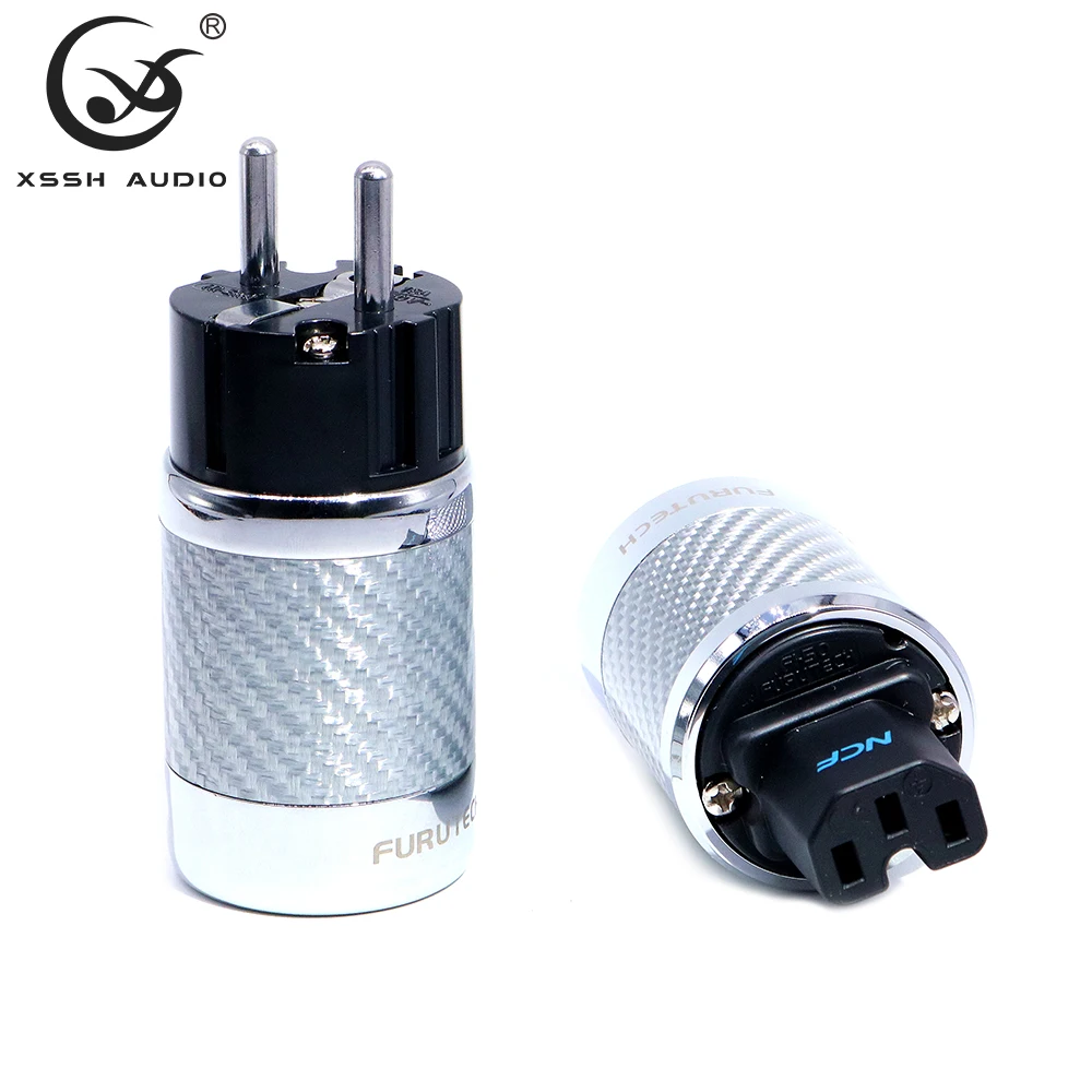 YIVO FI-50 & FI50M Trắng Đen Sợi Carbon Mạ Rhodium Đồng Nguyên Chất Điện AC Điện Nam Nữ Đầu Cắm IEC EU euro Cắm