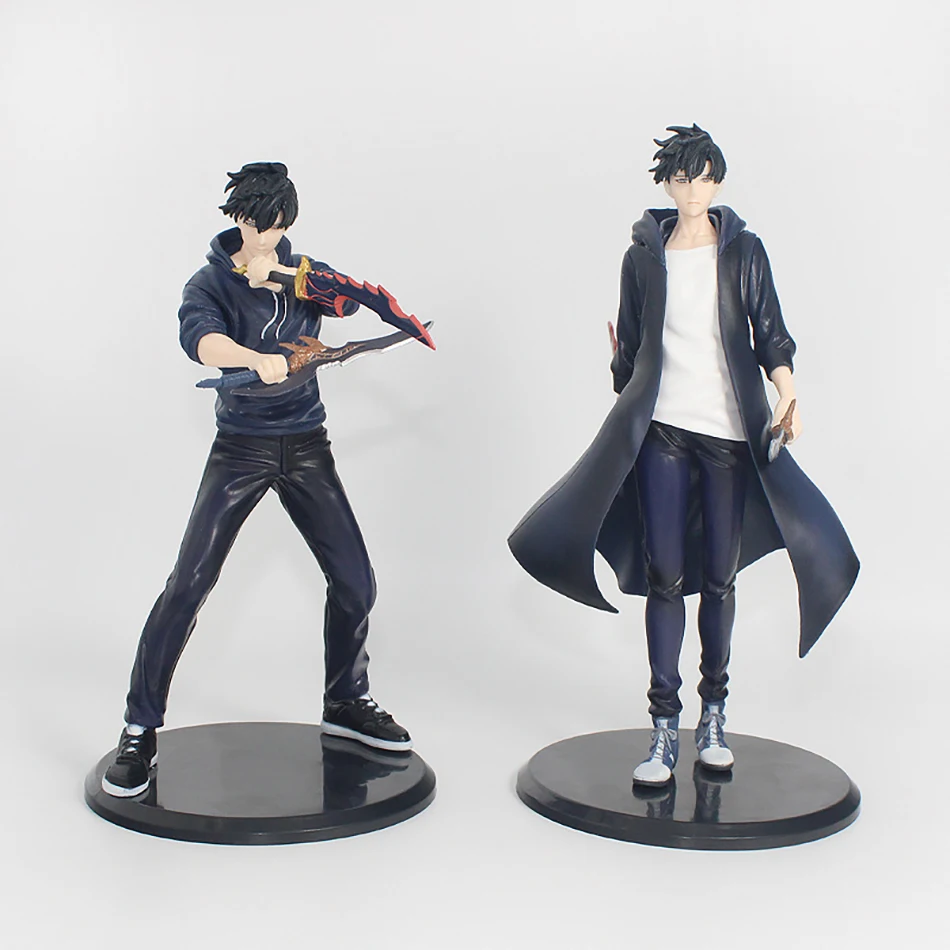 Figura de acción de Jinwoo, nivelación individual de 21cm, versión de Anime, PVC, decoración coleccionable, modelo de figura, exhibición, mercancía de Anime