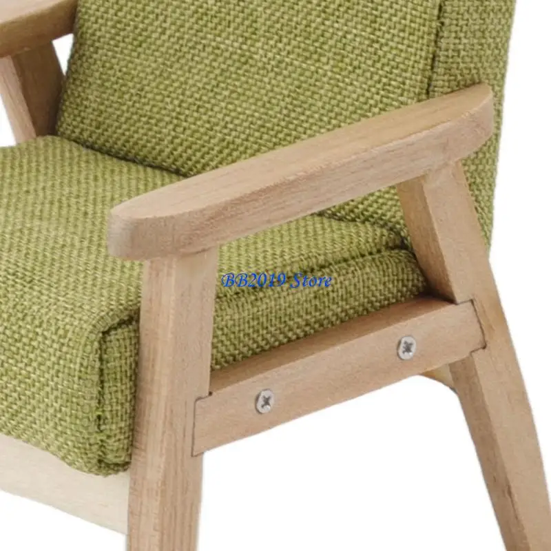 

Q0KB Dollhouses Couch Single Furnishings Figure Sofa Model Decorations for Dollhouses Accessories Photo Props