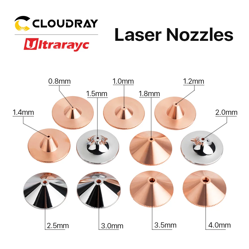 Ultrarayc-Tête de découpe laser pour fibre WSX, buses laser, couches simples ou doubles, diamètre 28mm, filetage H15, calibre M11 0.8-4.0mm, 10 pièces