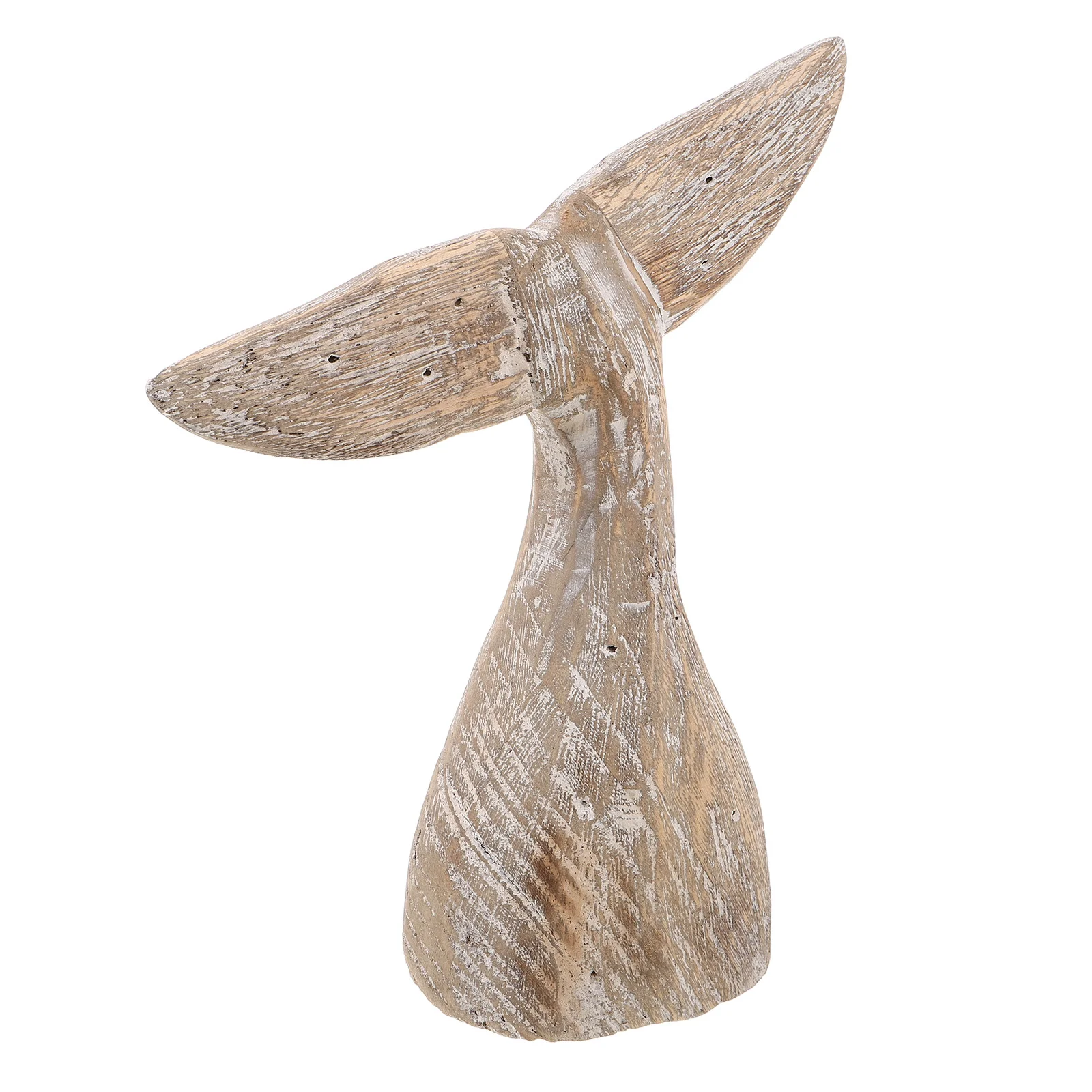 

Whale Tail Decor: Hand Carved Wooden For Home Beach Theme Coastal Tabletop Decoration Rustic Wood Nautical Ornament