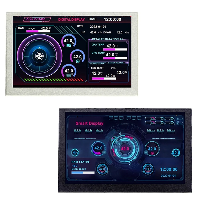 5Inch Screen LCD Monitor Driver Control Board AIDA64 Screen Auxiliary IPS For Computer ITX PC Case B Easy Install Easy To Use