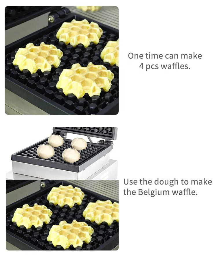 Croffle Maker Commercia Honeycomb Waffle Making Machine Belgain Waffle Iron