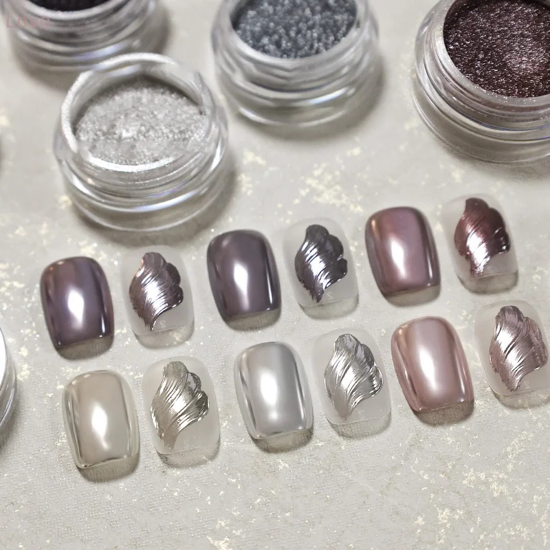 [L & P] 1 صندوق جديد مسمار مرآة سحرية الترتر فرط فلاش مسمار مشرقة الخريف الشتاء مسمار الديكور لتقوم بها بنفسك عشاق الأظافر