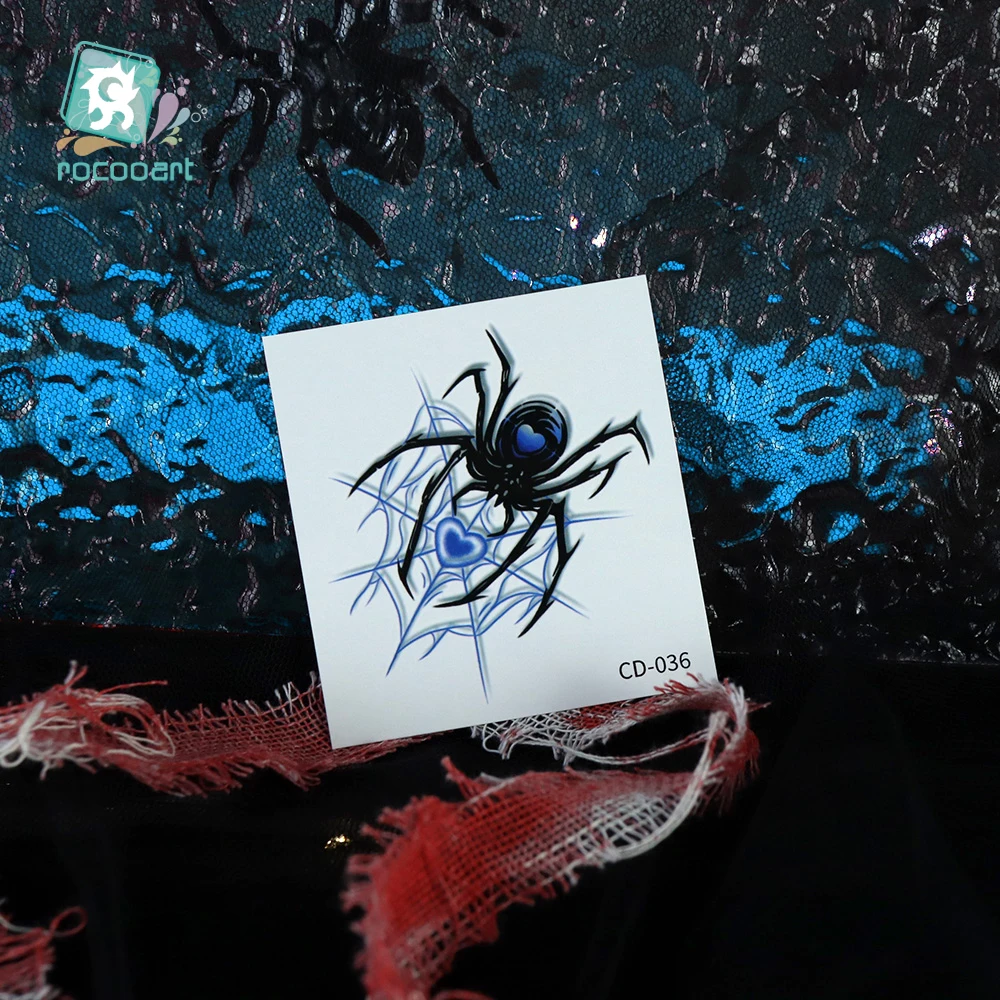4 قطعة أحدث 2025 جديد كول العنكبوت الوشم هالوين الحشرات واقعية العنكبوت الوشم المؤقت للرجل النساء الأولاد