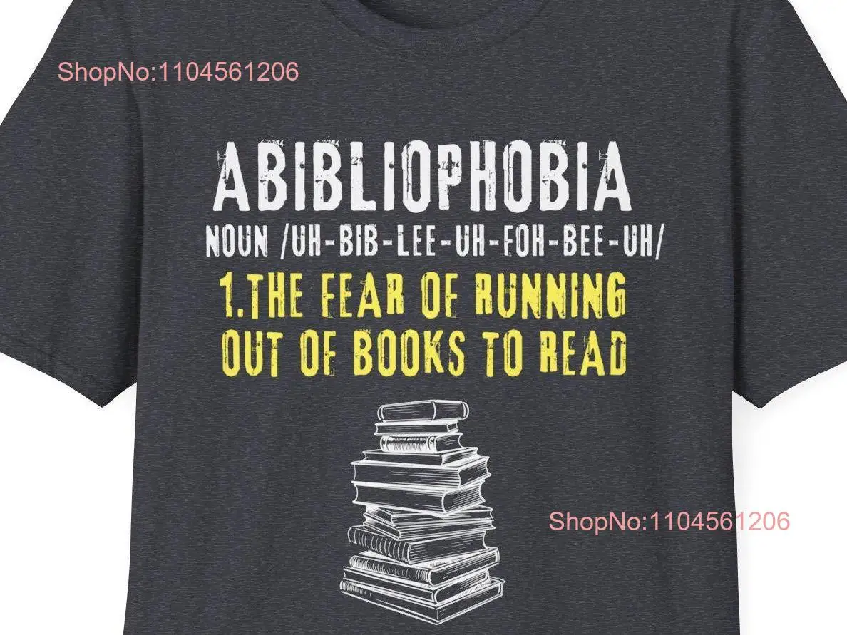 

Ab Verenophobia Футболка с забавным чтением книжного червя с длинными или короткими рукавами