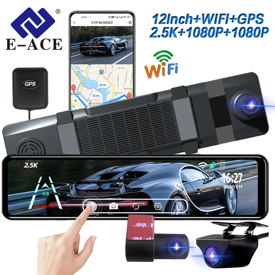 E-ACE-Cámara de salpicadero DVR