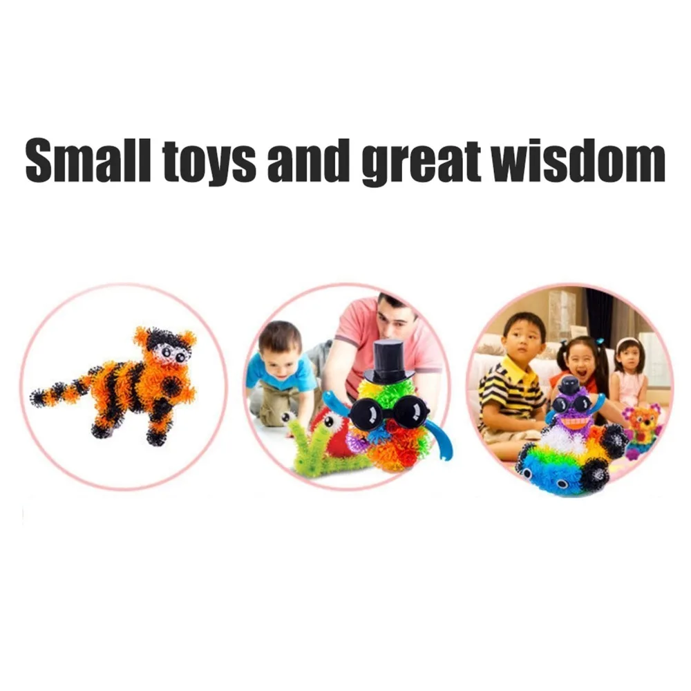 Creative DIY Assembly 3D Thorn Balls Flexible Construction Sticky Ball DIY Puffer Ball Creative Learning