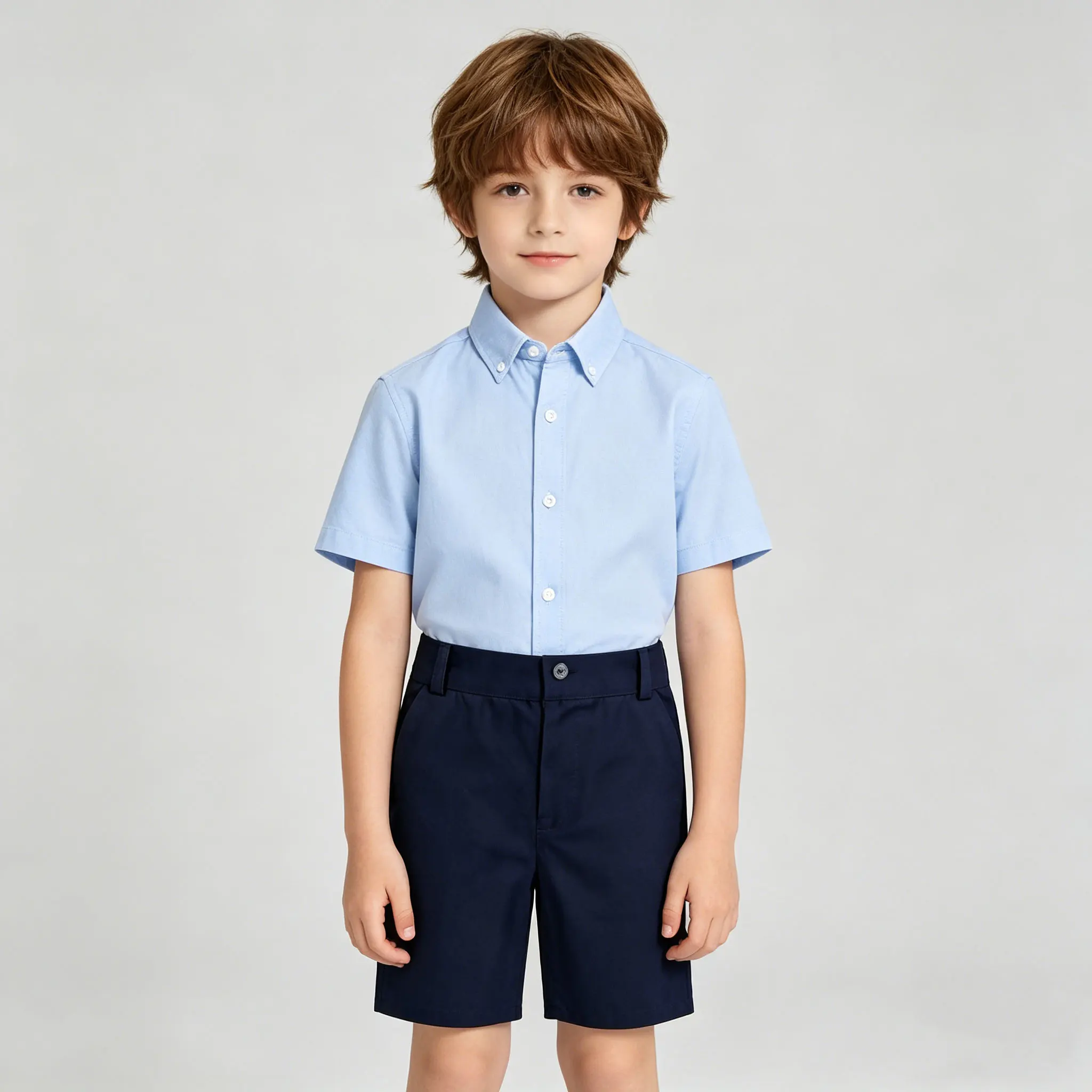 Boys School Uniform Shorts Summer 2026 Anti-Wrinkle No-Iron Formal Shorts for Kids Daily School & Ceremony Children Outfits