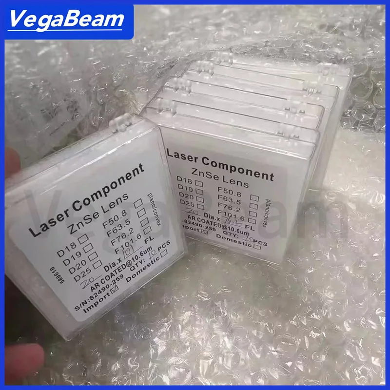 10/5/3 Buah Lensa Fokus Meniskus ZnSe Lensa Laser PVD Dia20mm FL38.1/50.8/63.5/76.2/101.6mm untuk Mesin Pemotong Ukiran Laser CO2