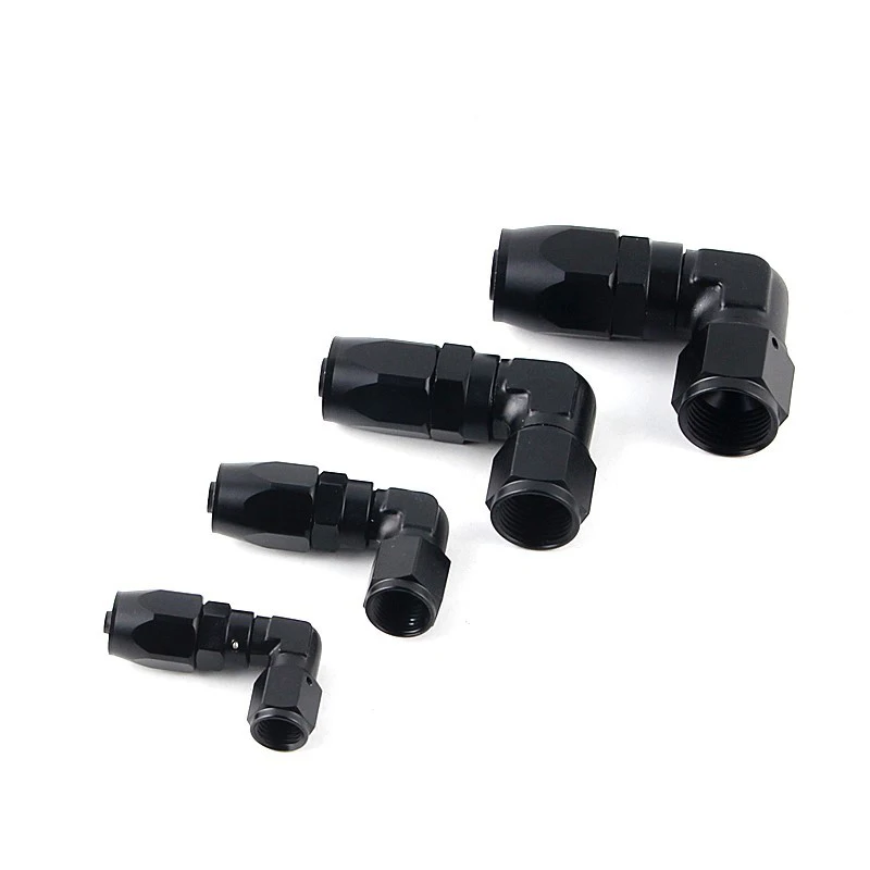 Aluminum AN4 6 8 10 forged type swivel Hose End Fitting Adapter Oil cooler Fuel Line Straight， 90 Degree