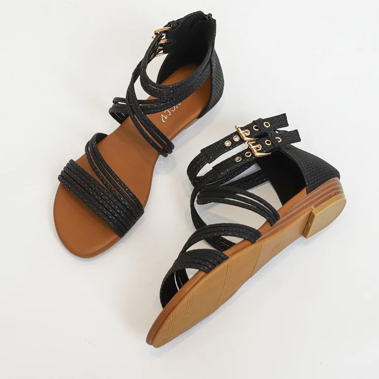 

Женские босоножки на танкетке, новинка лета 2026, женские модные сандалии с перекрестным ремешком и открытым носком, повседневные римские сандалии с ремешком, Sandalia Feminina 36-42