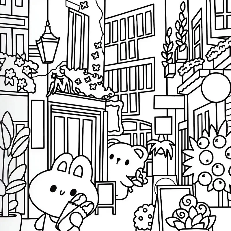 A Kawaii Frog Coloring Book Adorable Frog Adventures in Relaxing Coloring for All Ages Stress Relief and Creativity