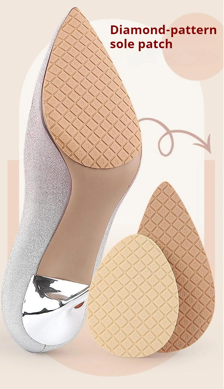 Reparaturset für Gummisohlen, rutschfest, verschleißfest, selbstklebender Sohlenschutz, geeignet für Schuhe mit hohen Absätzen und Sneaker. – Detail 1