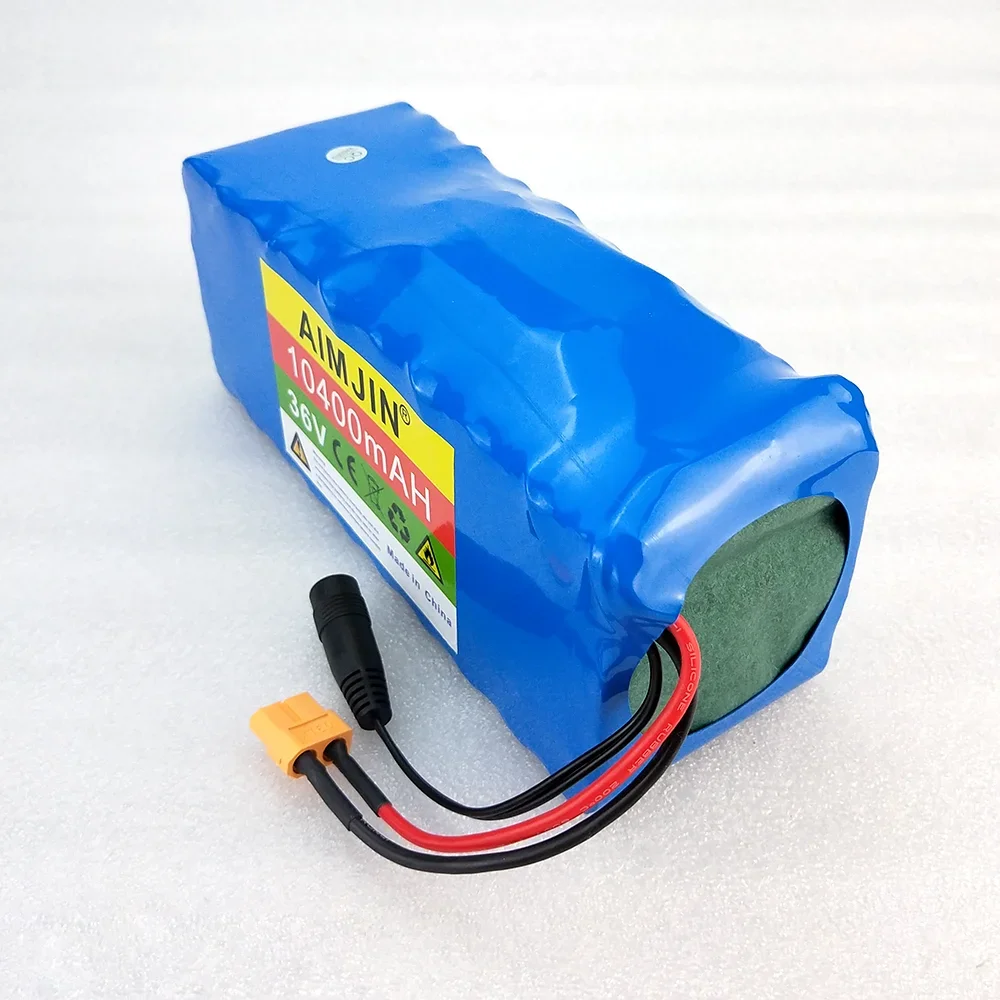 10S4P 36V rechargeable battery 18650 battery pack  large capacity 10400mAh, suitable for electric bicycles and scooters