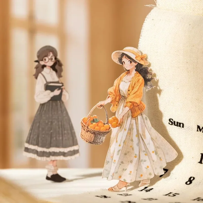 

100 шт./упак., канцелярские наклейки с эффектом памяти, большой ретро детский дизайн, альбом для вырезок, ежедневное образование, украшение для фона