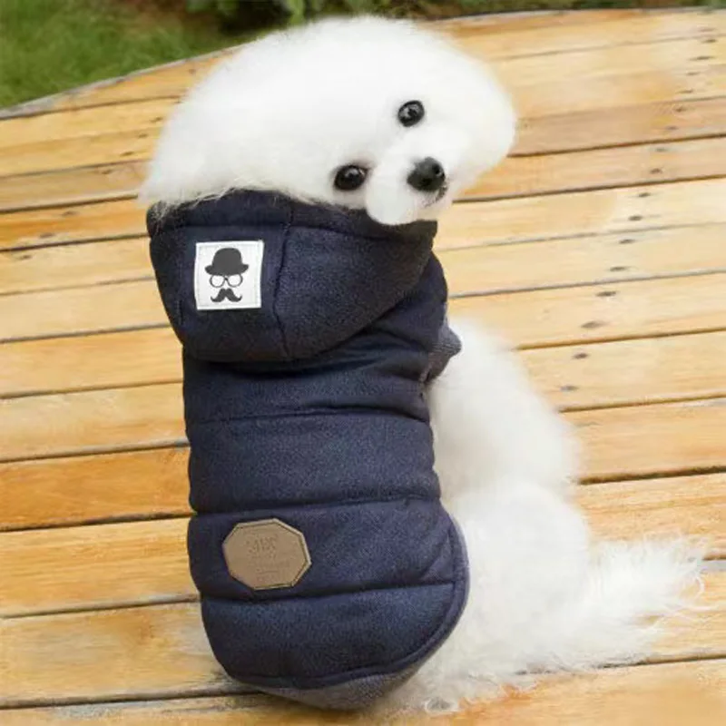 Haustier-Hundejacke mit Kapuze, Mantel für kleine mittelgroße Hunde, Katzen, Herbst und Winter, warme Welpenkleidung, winddichte Katzenkleidung, Chihuahua-Kostüm
