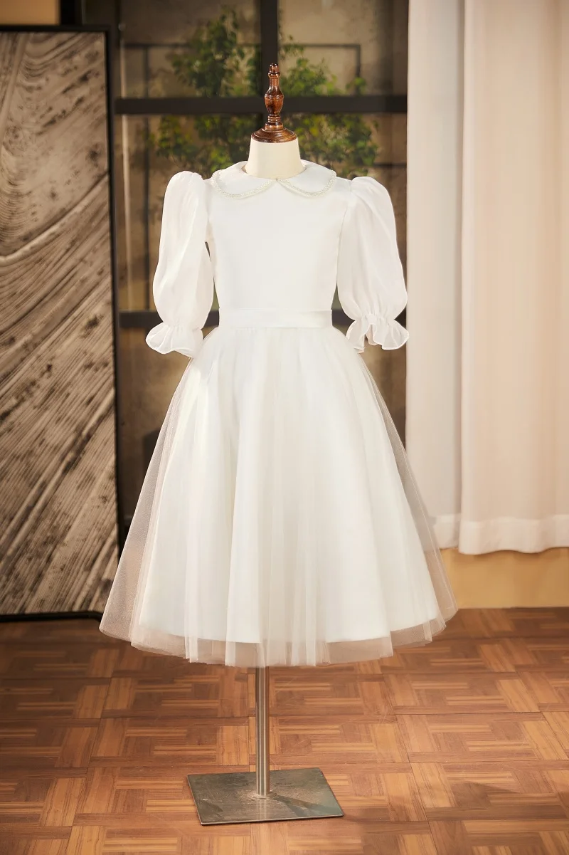 

High-End Girl's Birthday, Beautiful Little Dress, Accessible Luxury Niche Forest Flower Girl Princess Dress, Little Girl's Piano Performance Dress