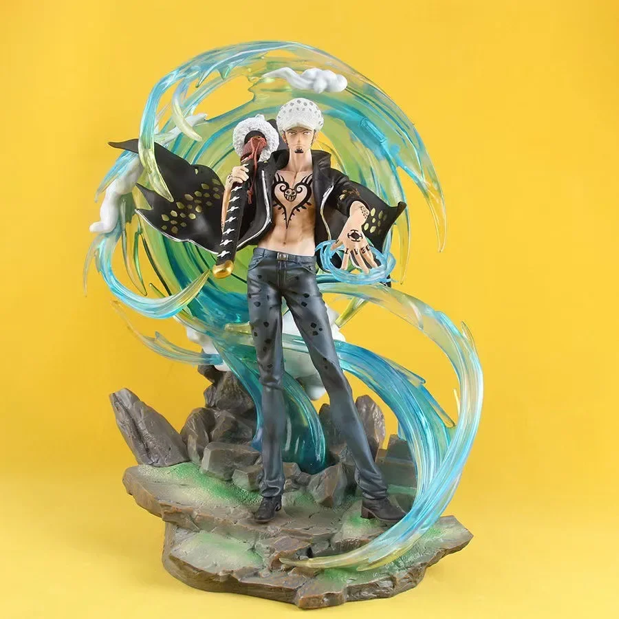 

41cm Anime ONE PIECE Figures Trafalgar D Water Law Phantom Can Emit Light Collection Action Figure Statue Model Doll Gift Toys