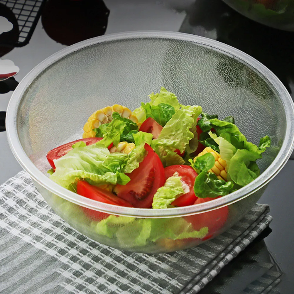Crystal Clear Selection Dish Plastic Mixing Bowl Deep Design for Hot Pot Party Salad Fruit Vegetable Serving Buffet
