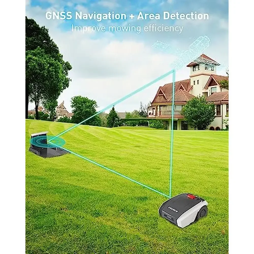 Automatic GPS Navigation Robot Lawn Mower Schedule Stoppage Stay Within Bounds High Torque Motors IPX5 Waterproof OWLMOW App