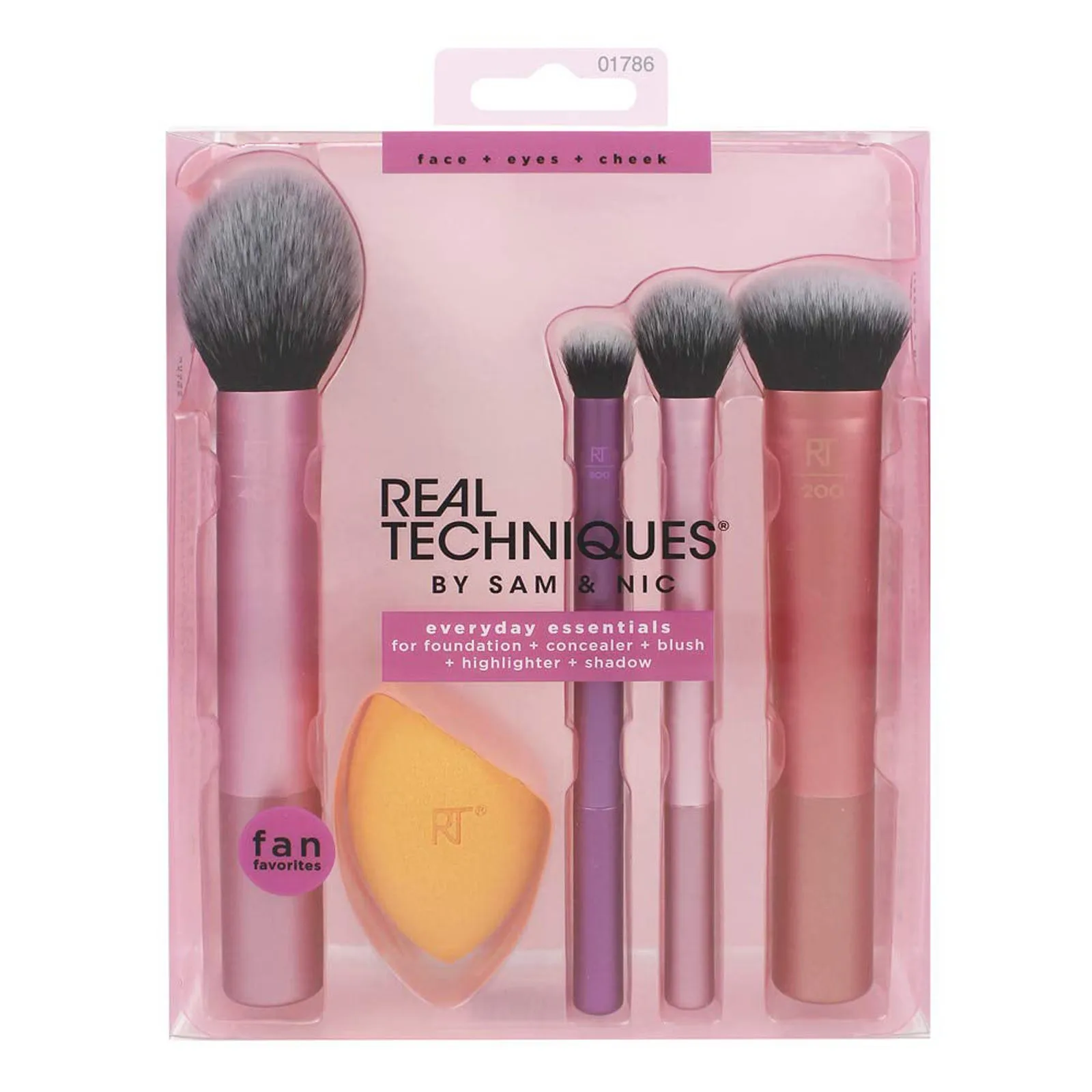 Real Techniques-Juego de brochas de maquillaje profesional, base, correctores, sombras de ojos, colorete en polvo, brochas para mezclar, herramientas de belleza