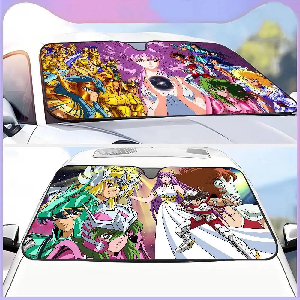 Japanese Hot Anime S-Saint Seiya Personalized Windshield Sunshade Car Cover Sun Shade Sun Visor Car-covers Car Solar Protection