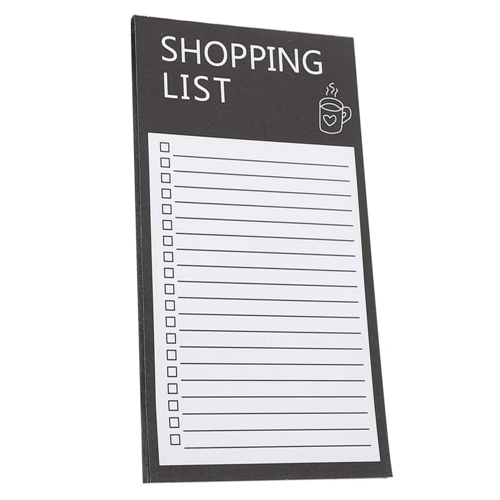 

The Notebook Magnetic Notepad Planner Notepads Whiteboard Grocery List for Fridge Memo Planning Black Shopping