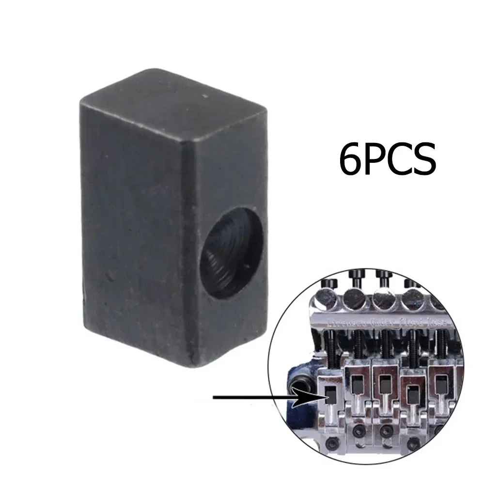 6 pçs tremolo ponte sela corda braçadeira de bloqueio para floyd rose elétrico evitar corda melhorando o tom braçadeira de corda bloqueio