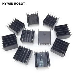 10 pcs Aluminium TO-220 Heatsink TO 220 Heat Sink Transistor Radiator TO220 Cooler Cooling 25*23*16MM With 2Pin