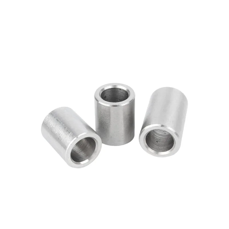 304 الفولاذ المقاوم للصدأ كم ID 8-10 مللي متر جلبة جوفاء تمديد أسطواني الصلب بلا أسنان المسمار كم غسالة OD 12-16 مللي متر