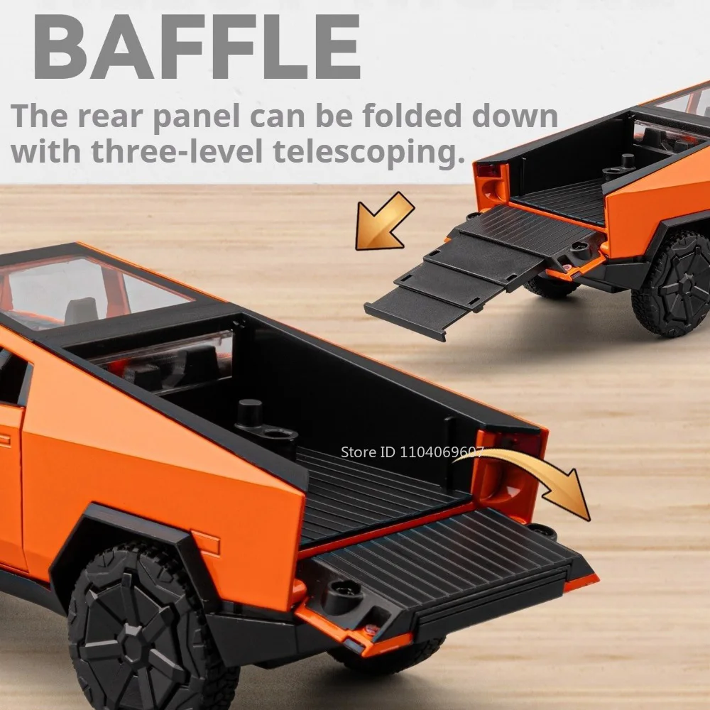 1:32 مقياس لاقط لعبة مجسمة سيارات معدنية دييكاست على الطرق الوعرة مركبة الصوت ضوء الأبواب مفتوحة التراجع للأطفال اللعب التفاعلية