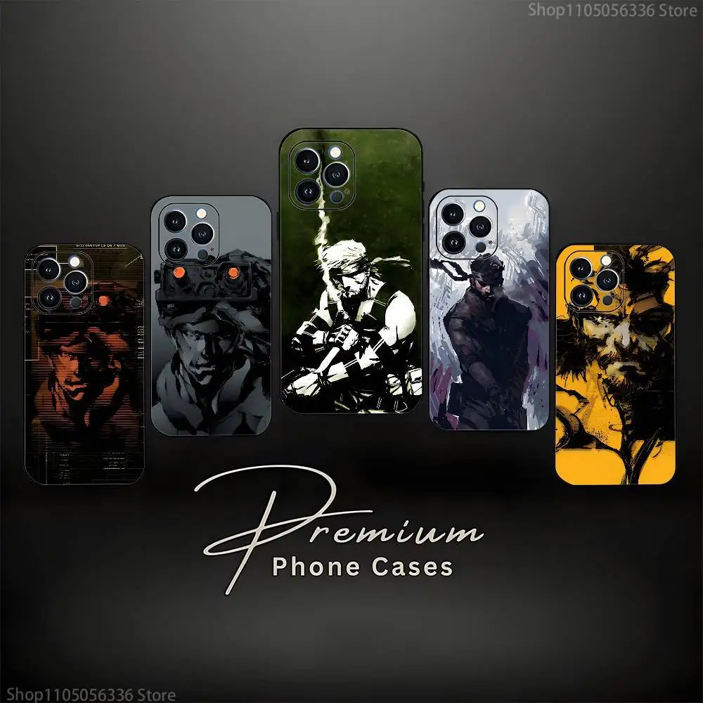 

M-MGS1 Solid Snake Game Phone Case For iPhone 17,16,15,14,13,12,11 ,Pro Max,XS,X,XR,SE,Mini,8,7,Soft Silicone Black Cover