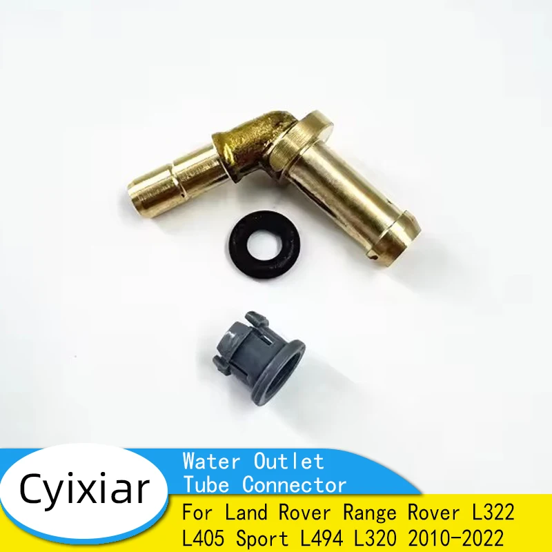 LR049990 Thermostat Water Outlet Tube Connector Kit for Land Rover Range Rover L322 L405 Sport L494 L320 2010-2022 C2Z28258