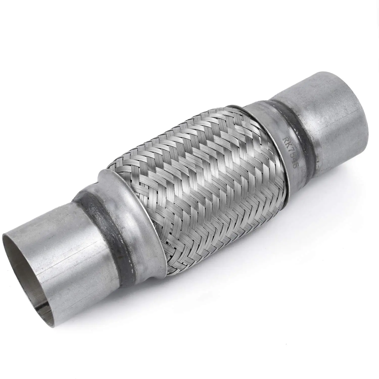 

2.5 Inch Stainless Steel Double Braided Flexible Exhaust Pipe 10 Inch Length Universal Muffler Replacement